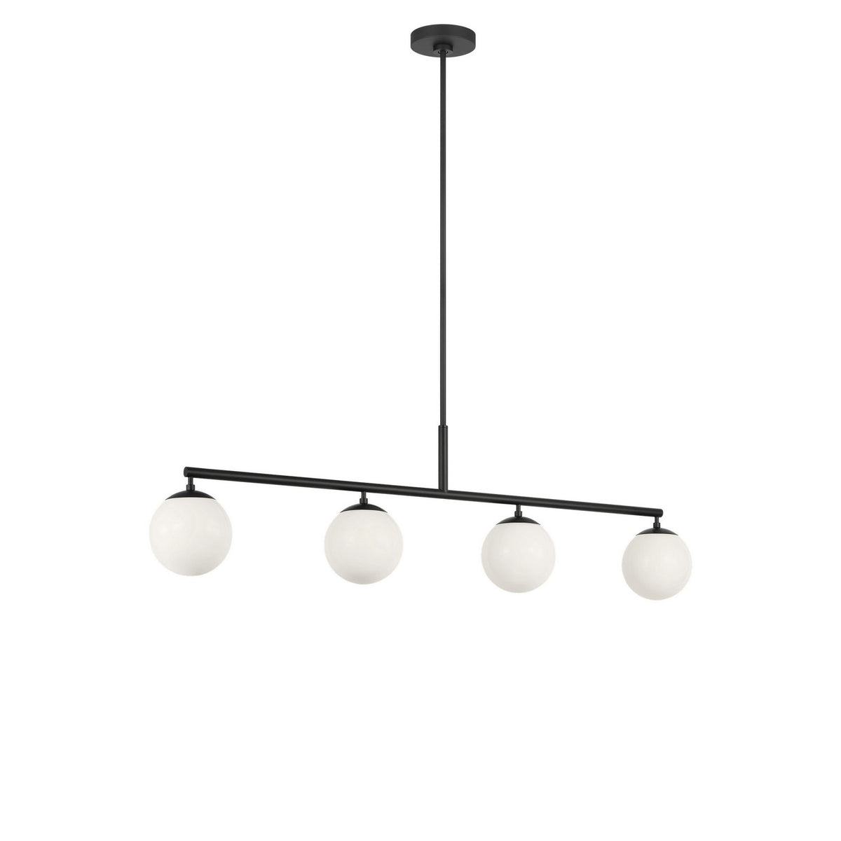 Generation Lighting - GLC1814MBK - Four Light Linear Chandelier - Nube - Midnight Black