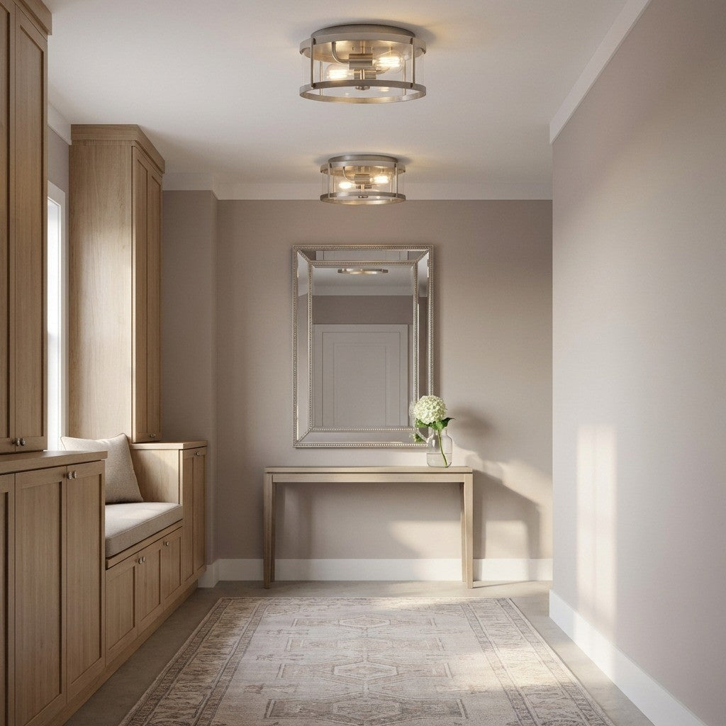 Generation Lighting - GLF1732BN - Two Light Flush Mount - Lumra - Brushed Nickel