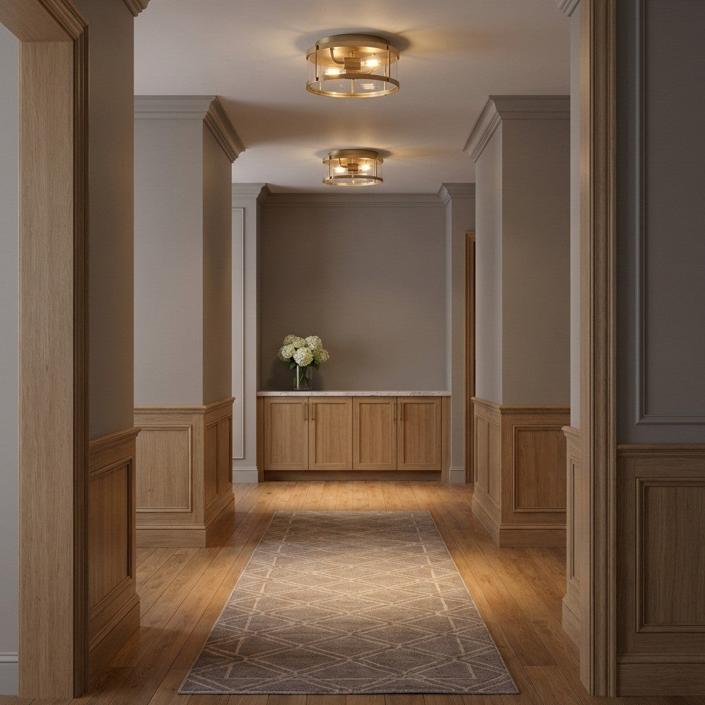 Generation Lighting - GLF1732SB - Two Light Flush Mount - Lumra - Satin Brass