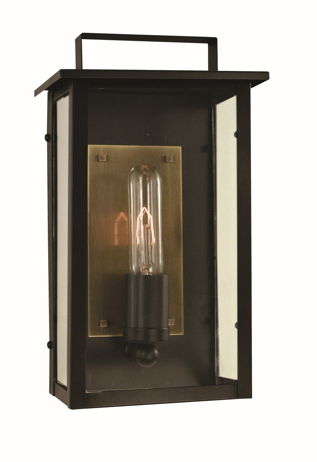Arroyo - CNW-6CLR-BK/AB - One Light Wall Mount - Charleston - Satin Black/Antique Brass