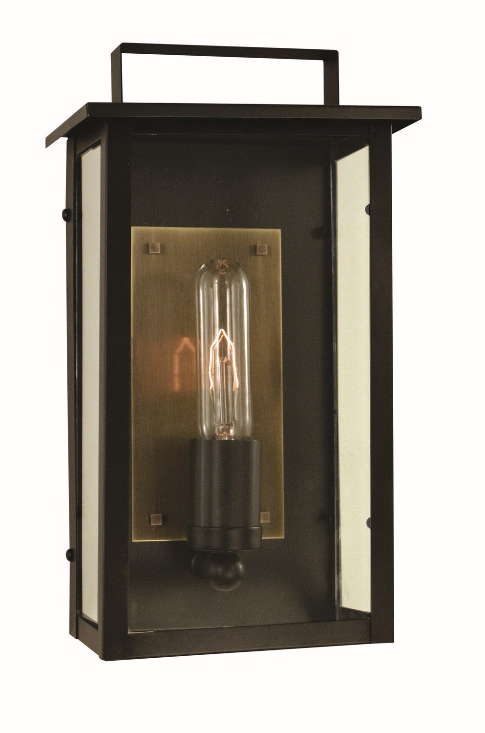 Arroyo - CNW-7CLR-BK/AB - One Light Wall Mount - Charleston - Satin Black/Antique Brass
