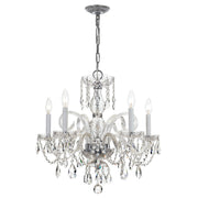Crystorama - 1005-CH-CL-MWP - Five Light Chandelier - Traditional Crystal - Polished Chrome