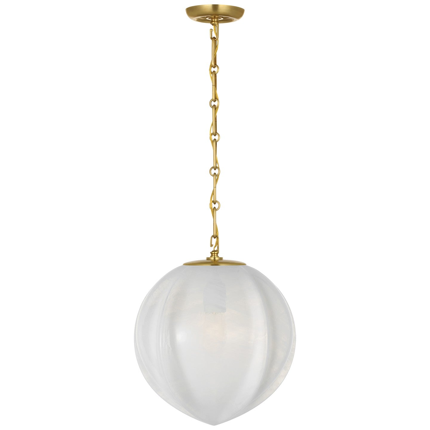 Visual Comfort Signature - ARN 5025HAB-WSG - LED Pendant - Rae - Hand-Rubbed Antique Brass