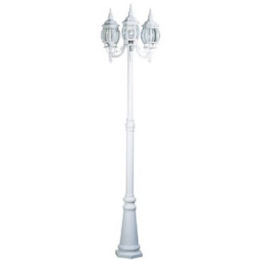 Artcraft - AC8099WH - Three Light Outdoor Post Mount - Classico - White
