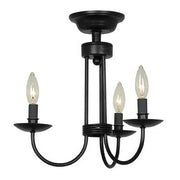 Artcraft - AC1783EB - Three Light Flush Mount - Wrought Iron - Black