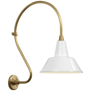 Visual Comfort Signature - TOB 2805HAB/S1-WHT - LED Barn Light - Academy Barn Light - Hand-Rubbed Antique Brass