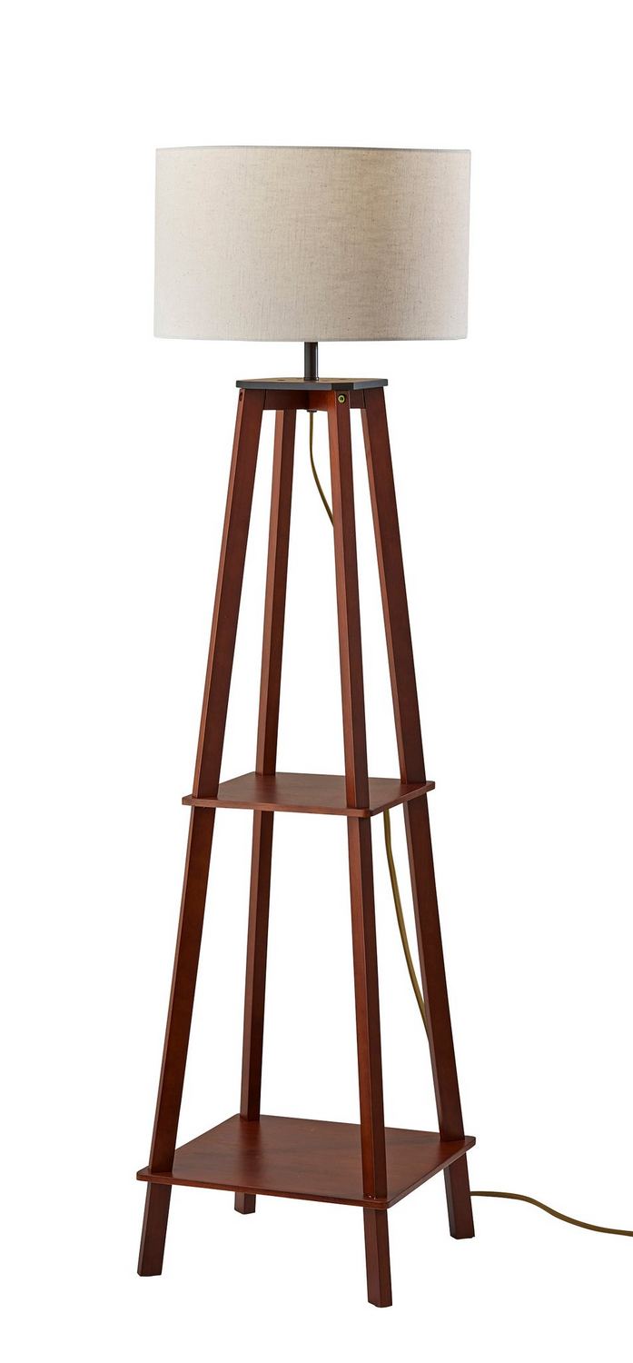 Adesso Home - 3056-15 - Floor Lamp - Kirby - Walnut Wood