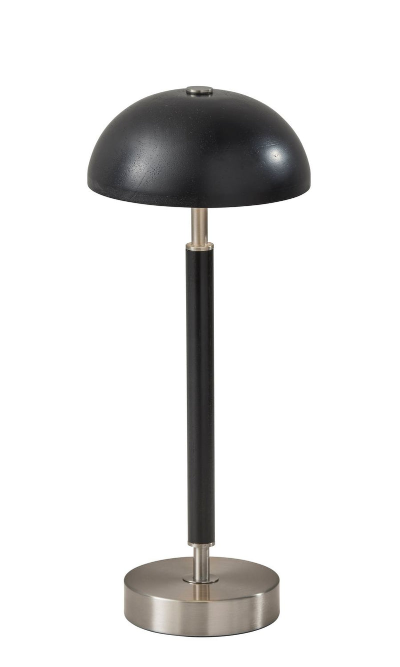 Adesso Home - 3064-01 - LED Table Lamp - Ronny - Black Wood & Brushed Steel