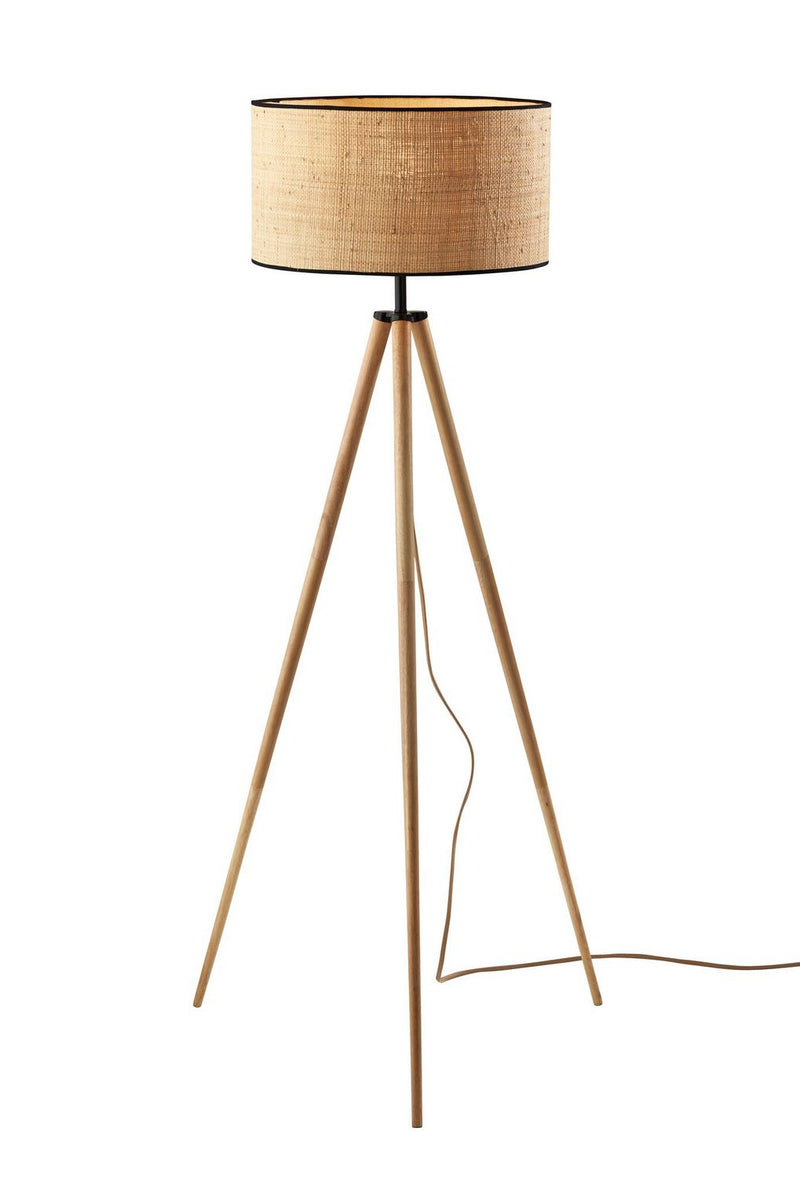Adesso Home - 3769-12 - Floor Lamp - Jackson - Natural Wood W. Black