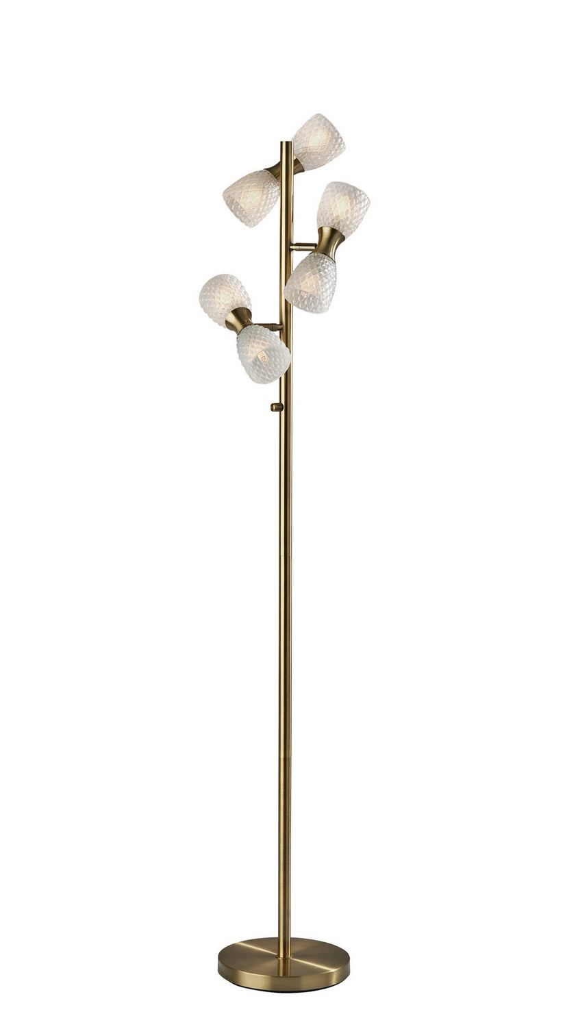 Adesso Home - 3863-21 - LED Floor Lamp - Nina - Antique Brass