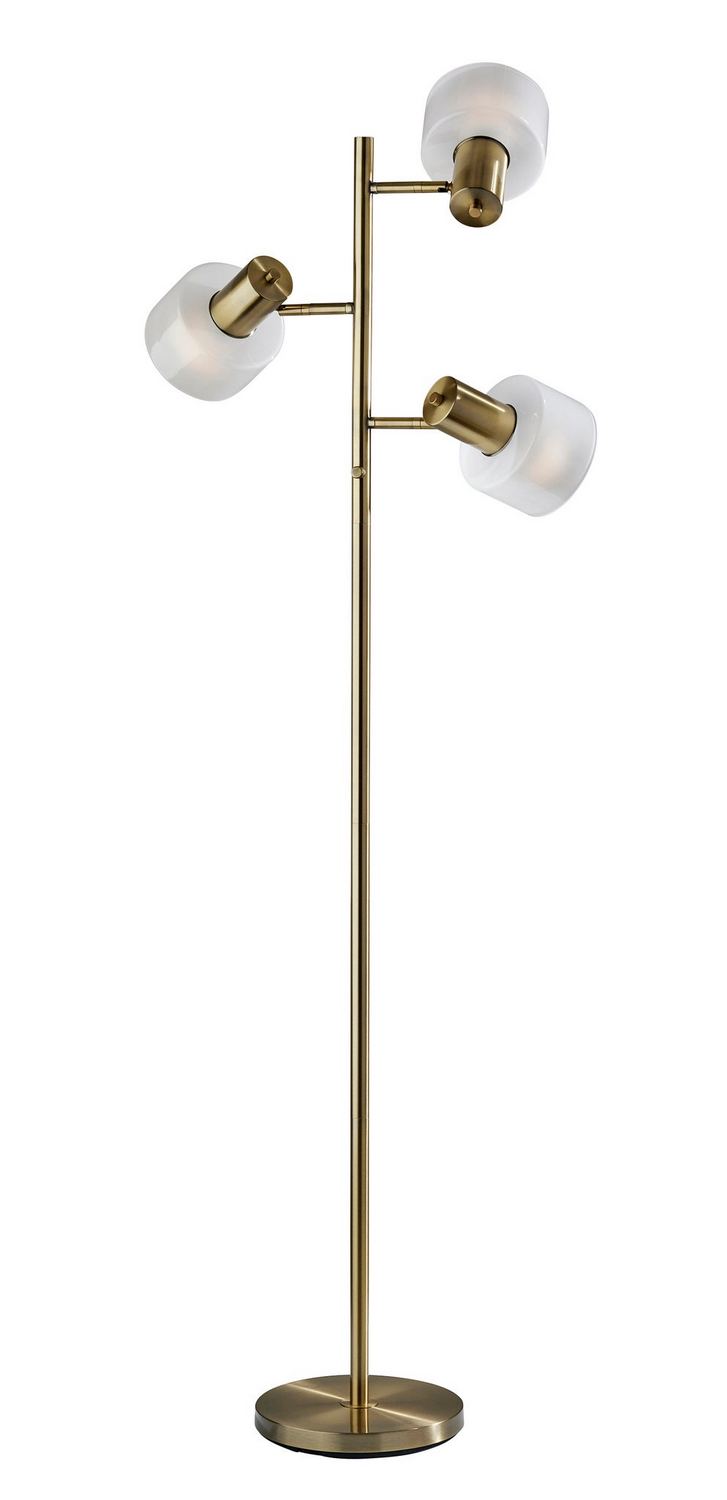 Adesso Home - 3941-21 - Three Light Tree Lamp - Rhodes - Antique Brass