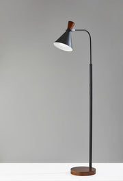 Adesso Home - HW-F3652A - LED Floor Lamp - Black/Walnut