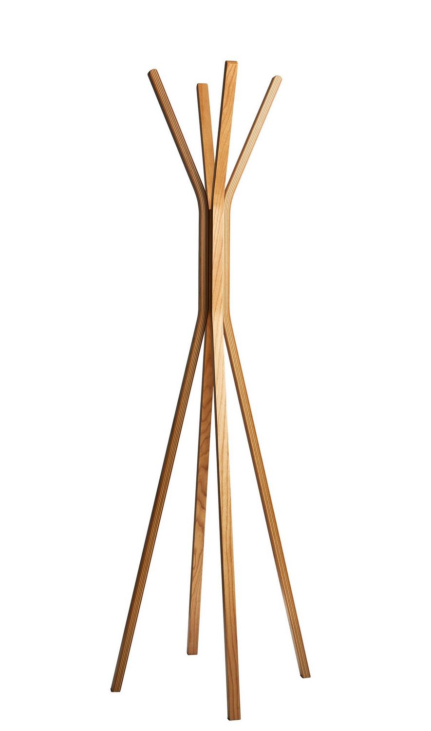 Adesso Home - WK3809-12 - Coat Rack - Toby - Plywood W. Natural Oak Wood Veneer