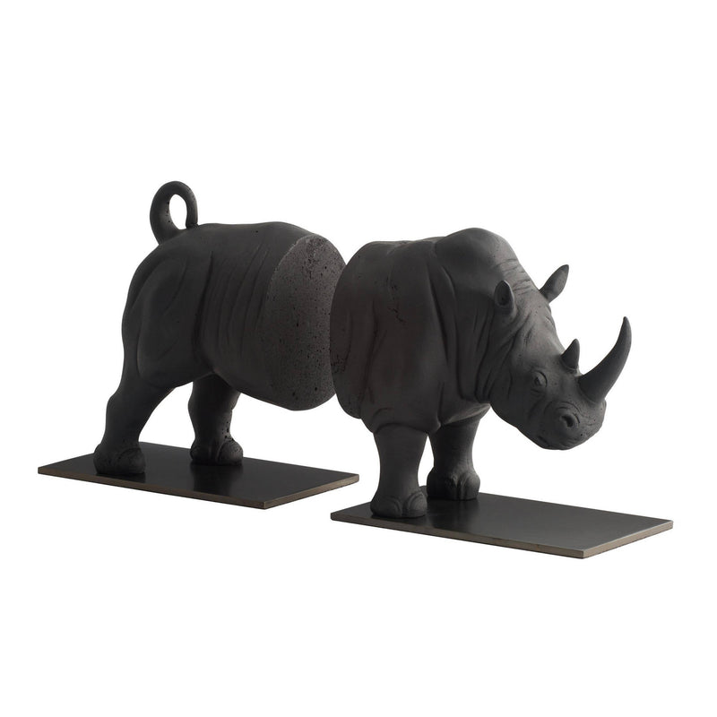 Arteriors - ATC11 - Bookends, Set of 2 - Etosha - Charcoal/Bronze