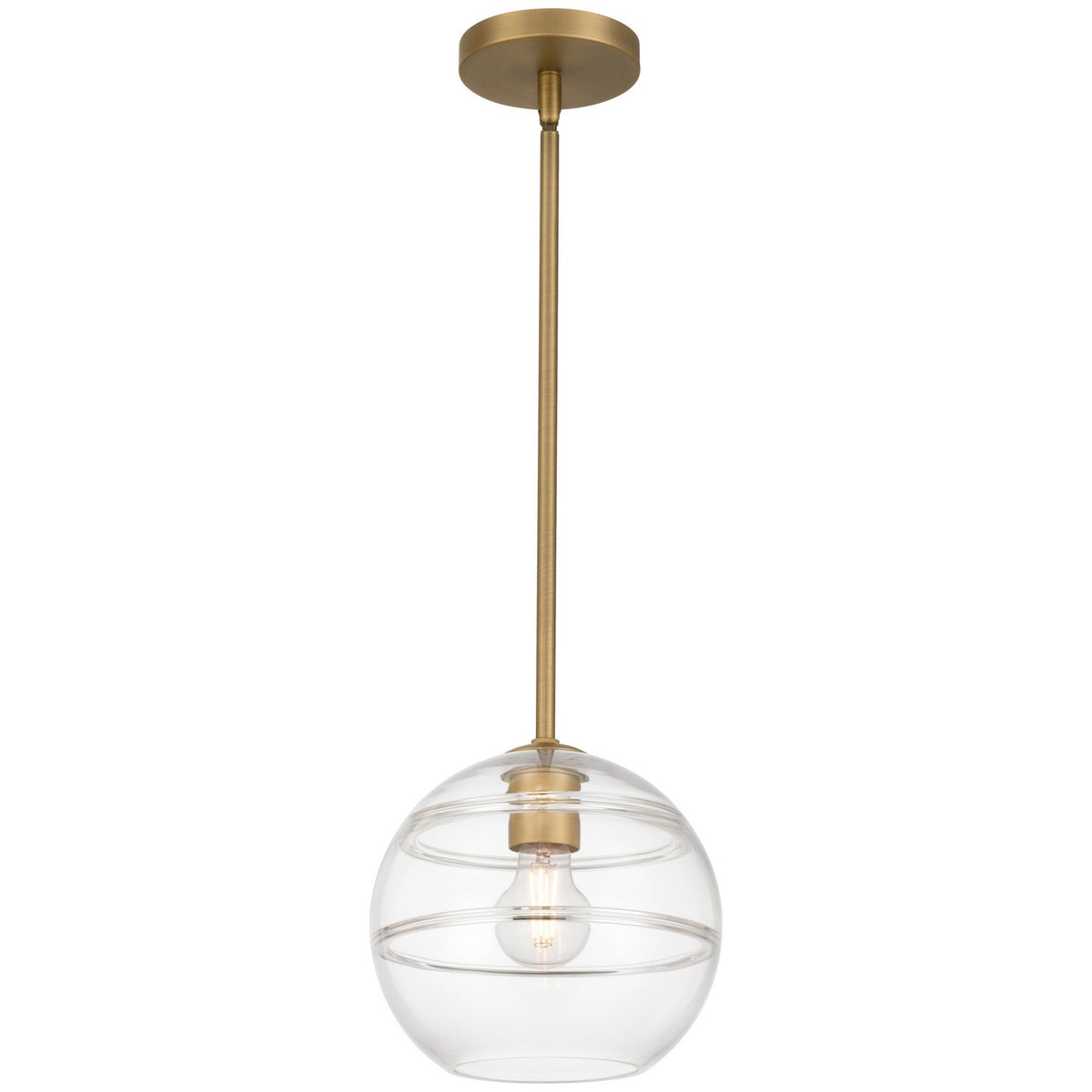 Access - 63092-ABB/CRB - One Light Pendant - Swirl - Antique Brushed Brass