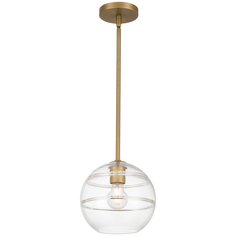 Access - 63092-ABB/CRB - One Light Pendant - Swirl - Antique Brushed Brass