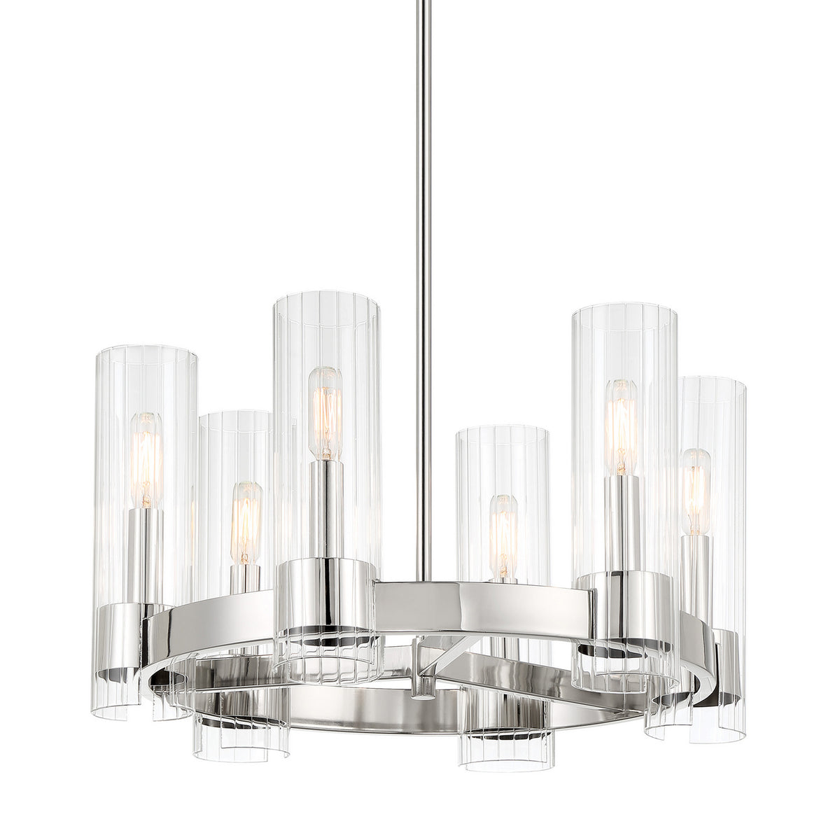 Minka-Lavery - 3895-77 - Six Light Chandelier - Vernon Place - Chrome