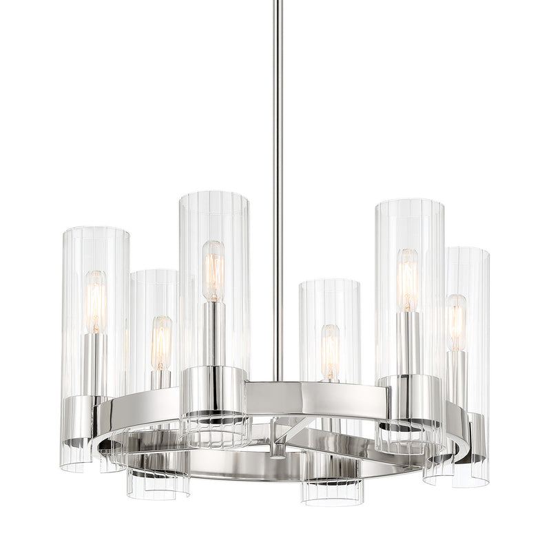 Minka-Lavery - 3895-77 - Six Light Chandelier - Vernon Place - Chrome