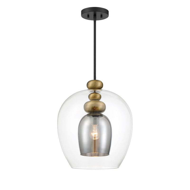Metropolitan - N6661-865 - One Light Pendant - Amesbury - Coal And Oxidized Aged Brass