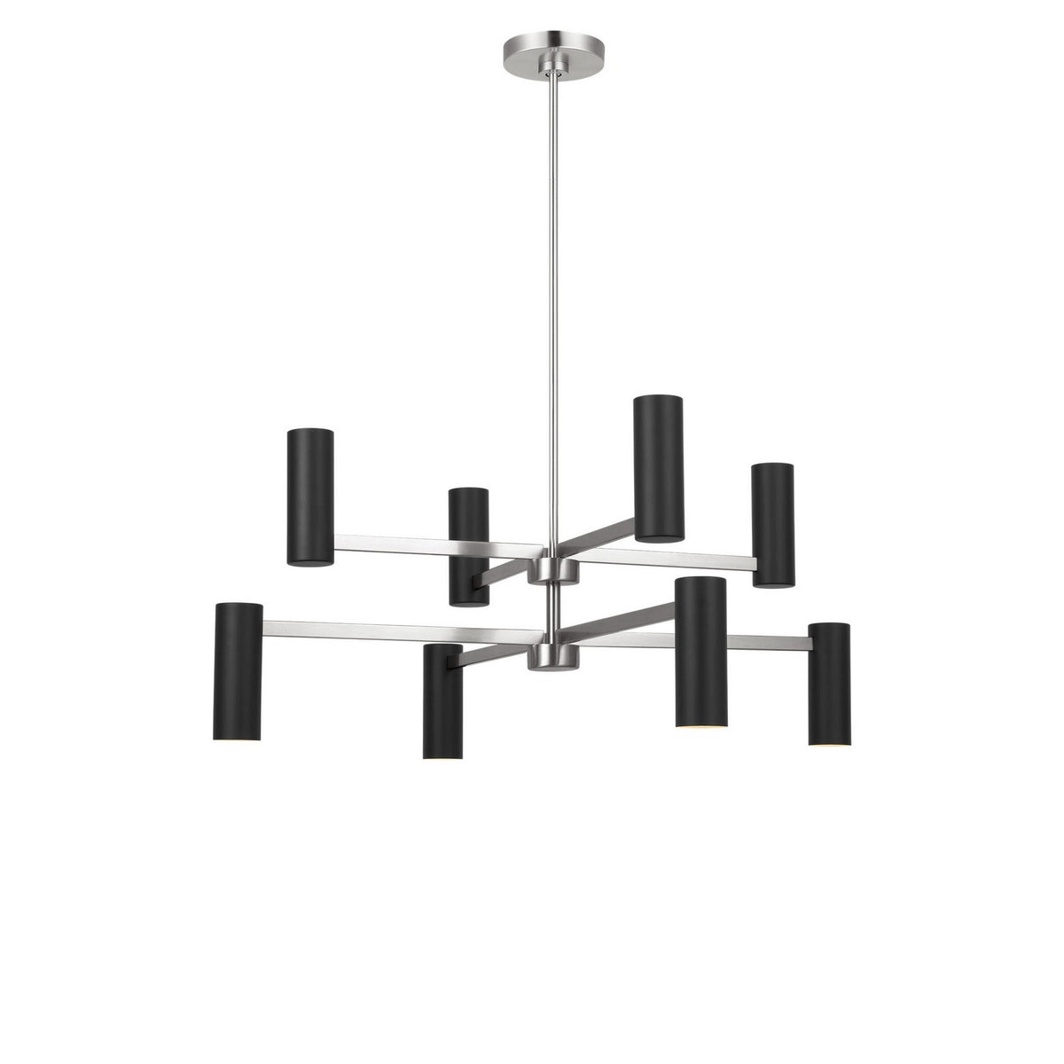 Generation Lighting - GLC2068BN - Eight Light Chandelier - Zentro - Brushed Nickel