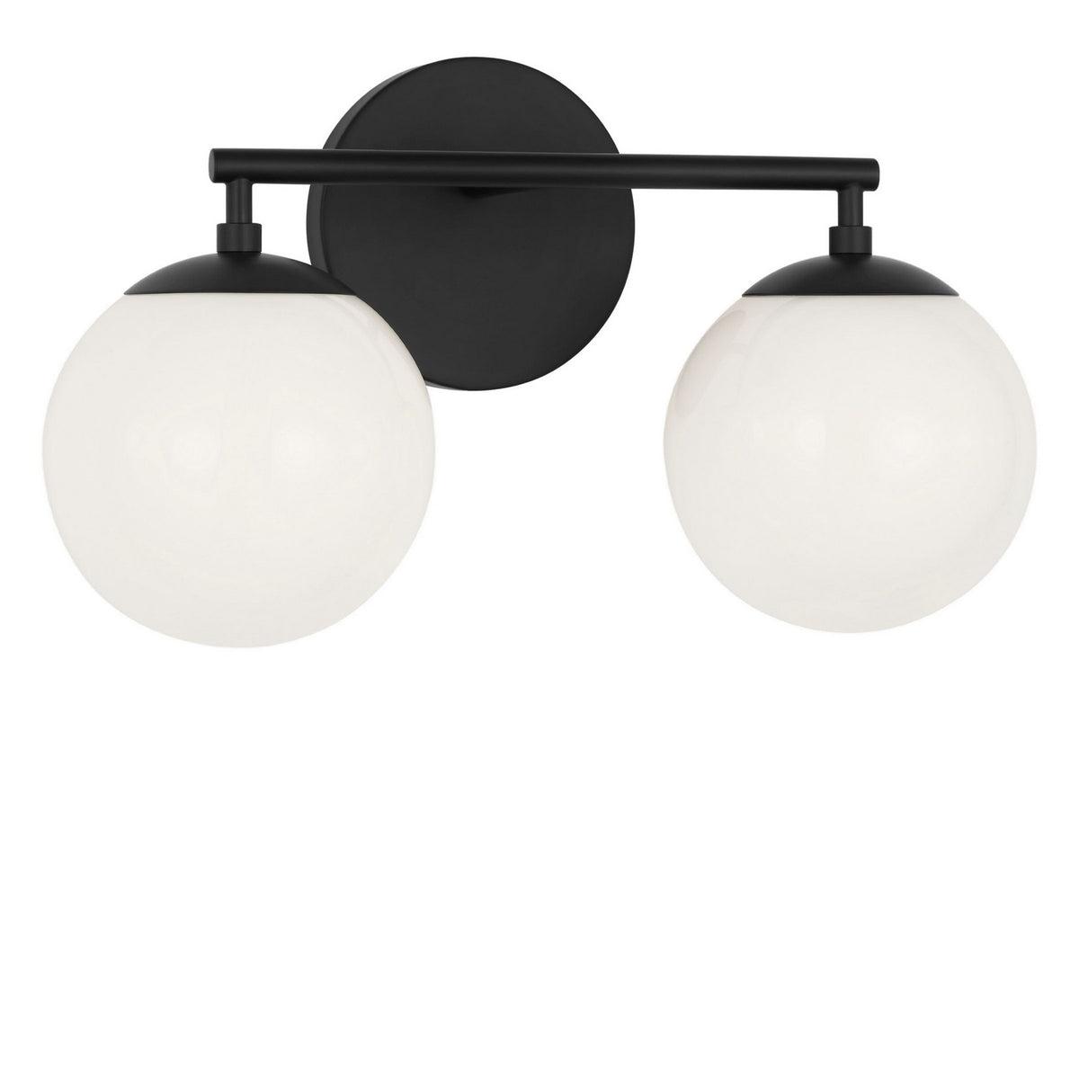 Generation Lighting - GLV1842MBKE - Two Light Vanity - Nube - Midnight Black