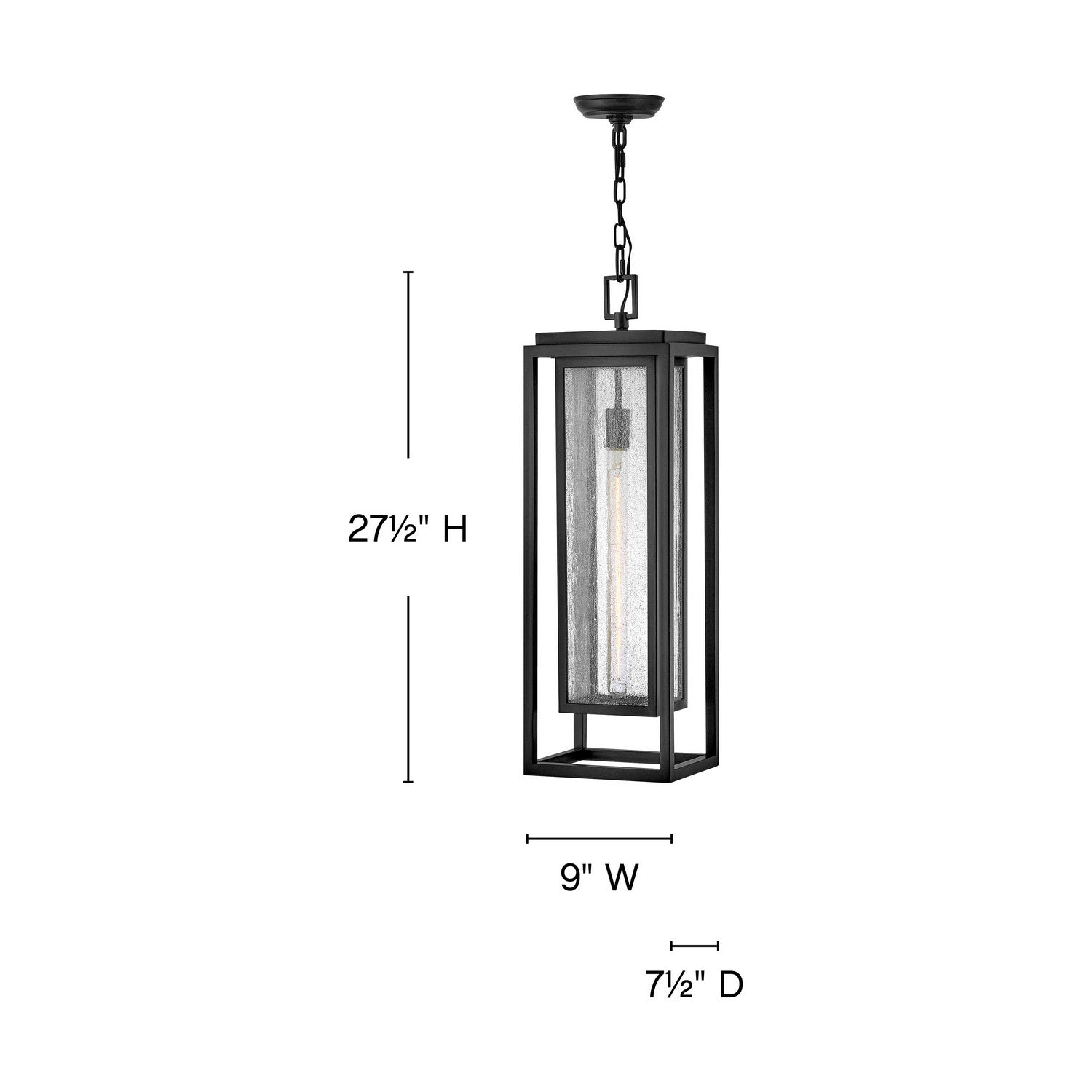 Hinkley - 1006BK - LED Hanging Lantern - Republic - Black