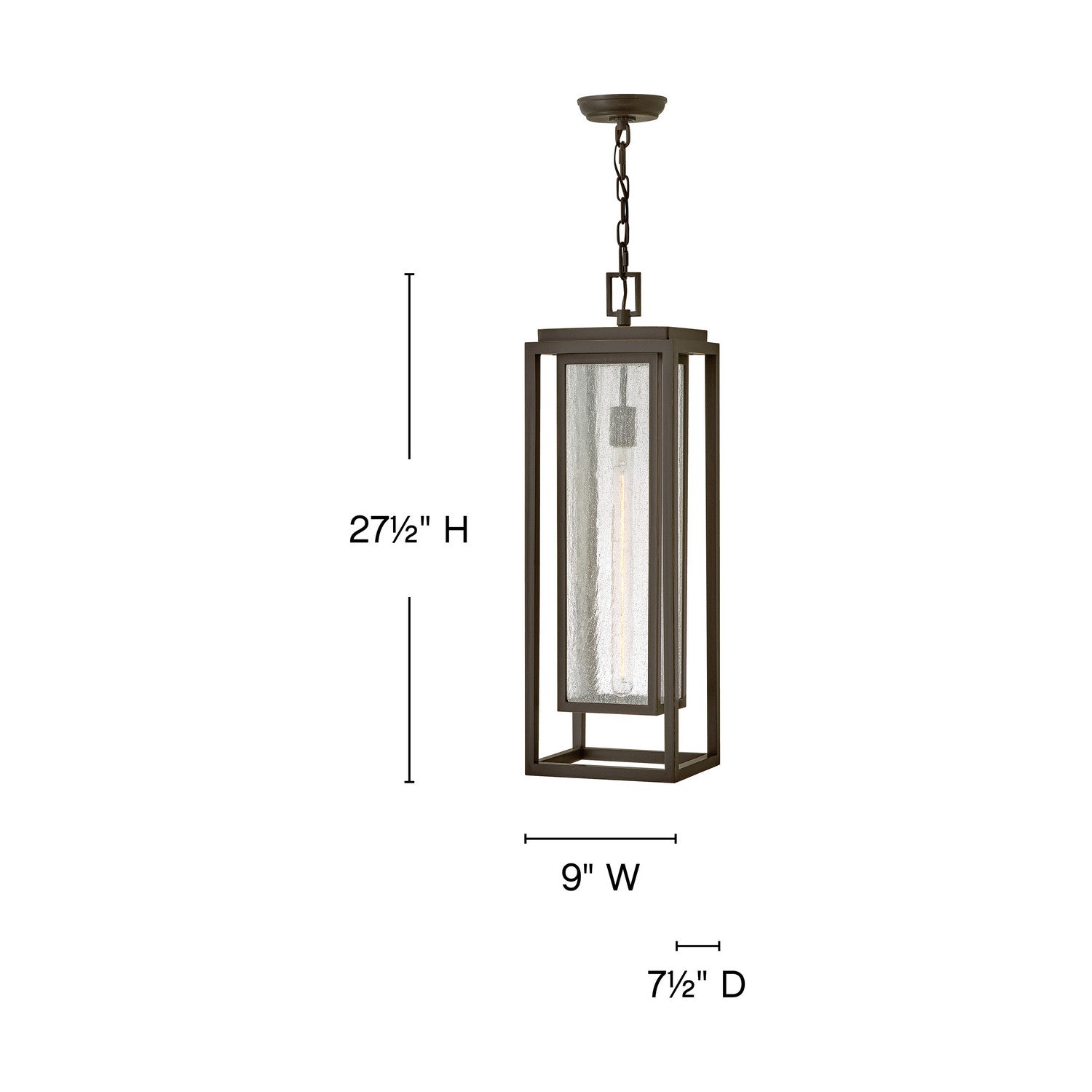 Hinkley - 1006OZ - LED Hanging Lantern - Republic - Oil Rubbed Bronze