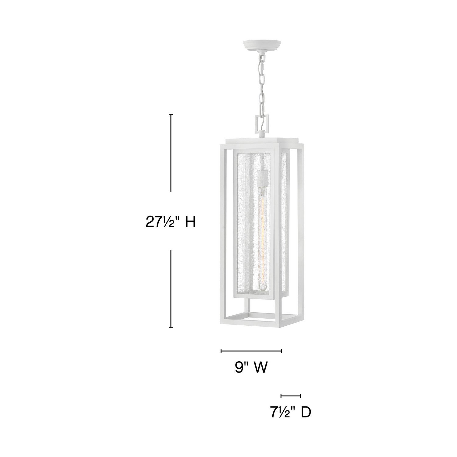 Hinkley - 1006TW - LED Hanging Lantern - Republic - Textured White