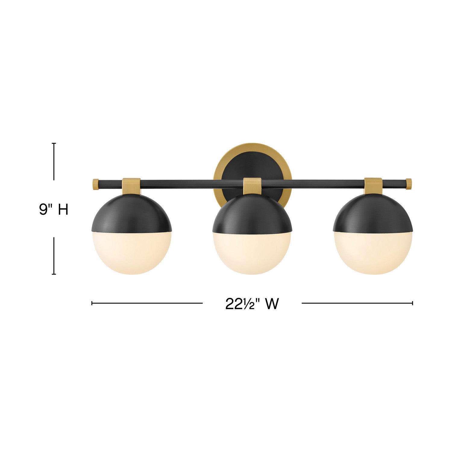 Hinkley - 54563LCB-BK - LED Vanity - Bowie - Lacquered Brass
