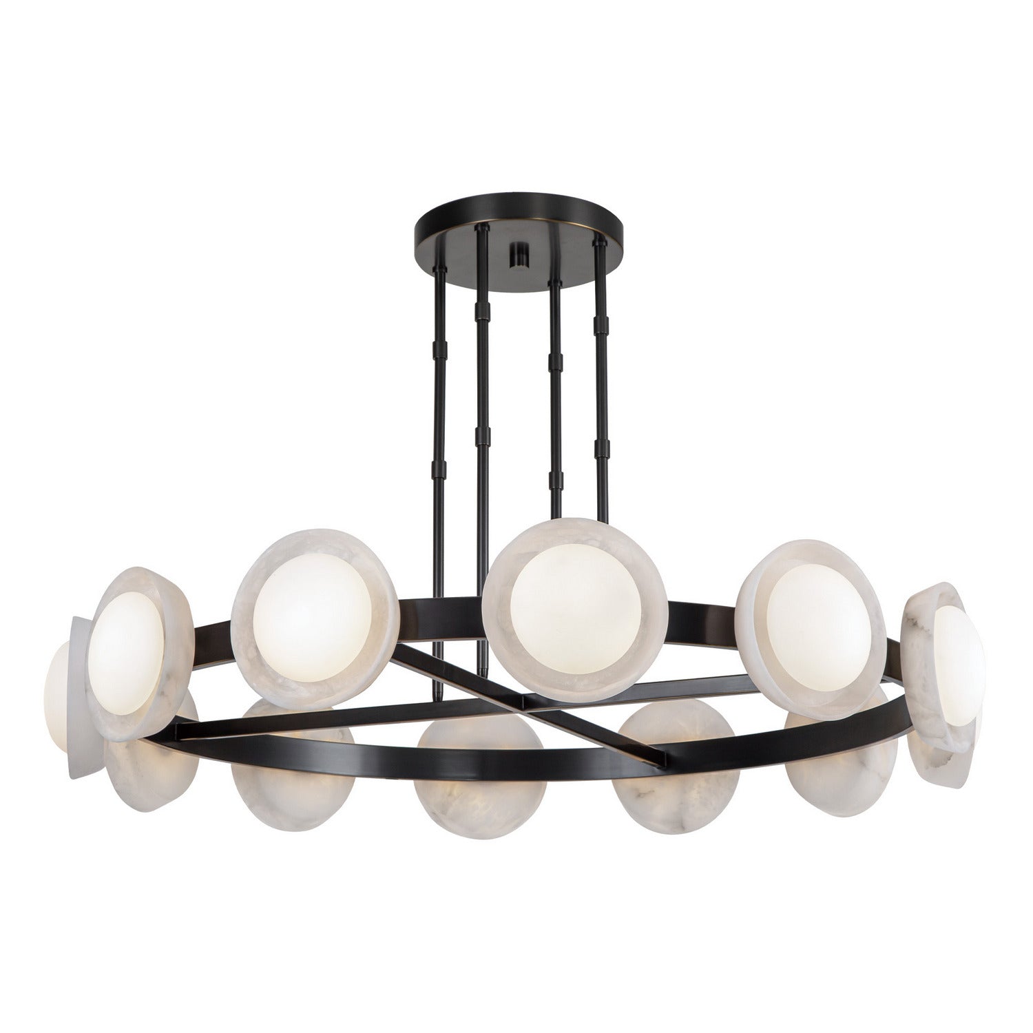 Alora - CH320050UBAR-UNV - LED Chandelier - Alonso - Urban Bronze/Alabaster