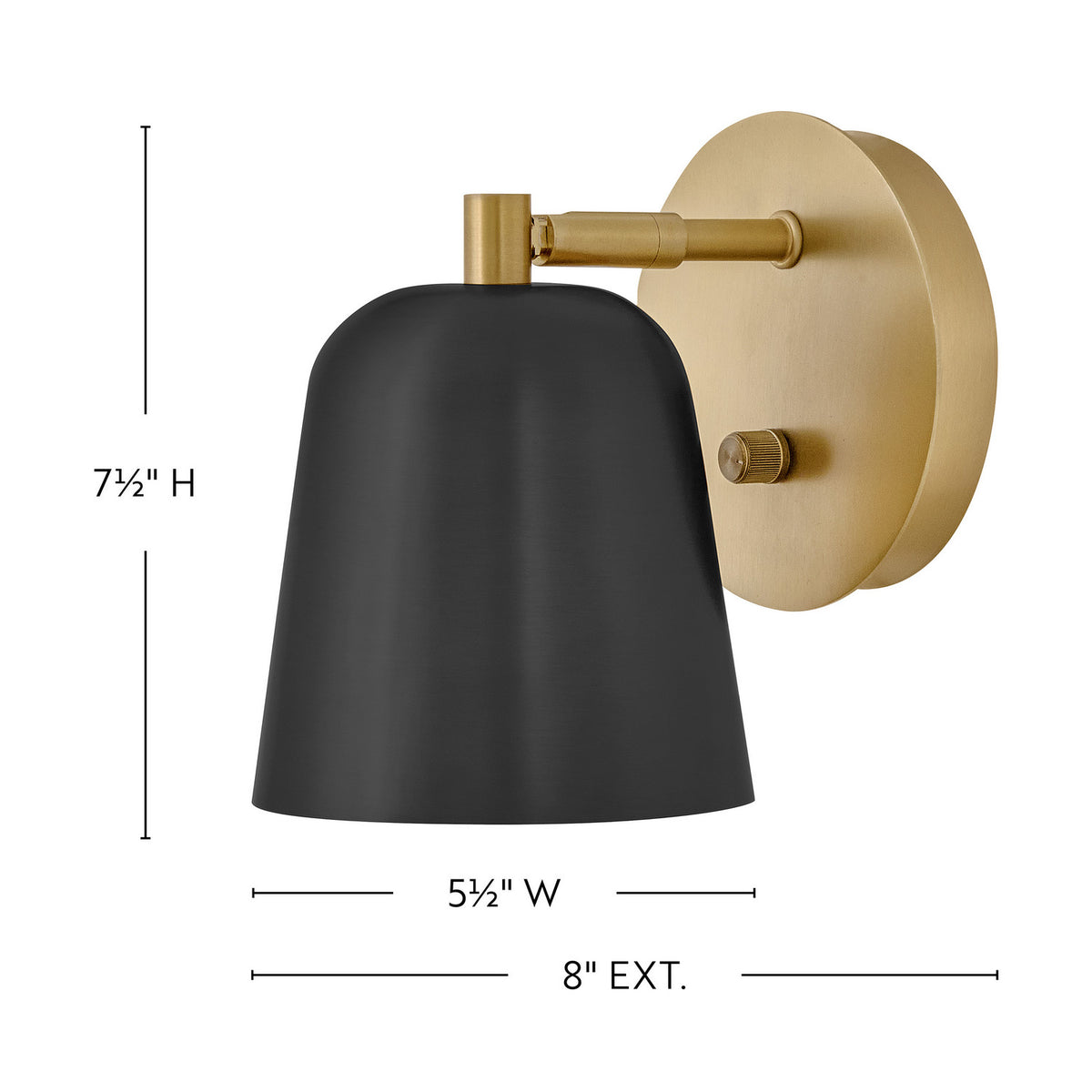 Lark - 84460LCB-BK - LED Wall Sconce - Jojo - Lacquered Brass