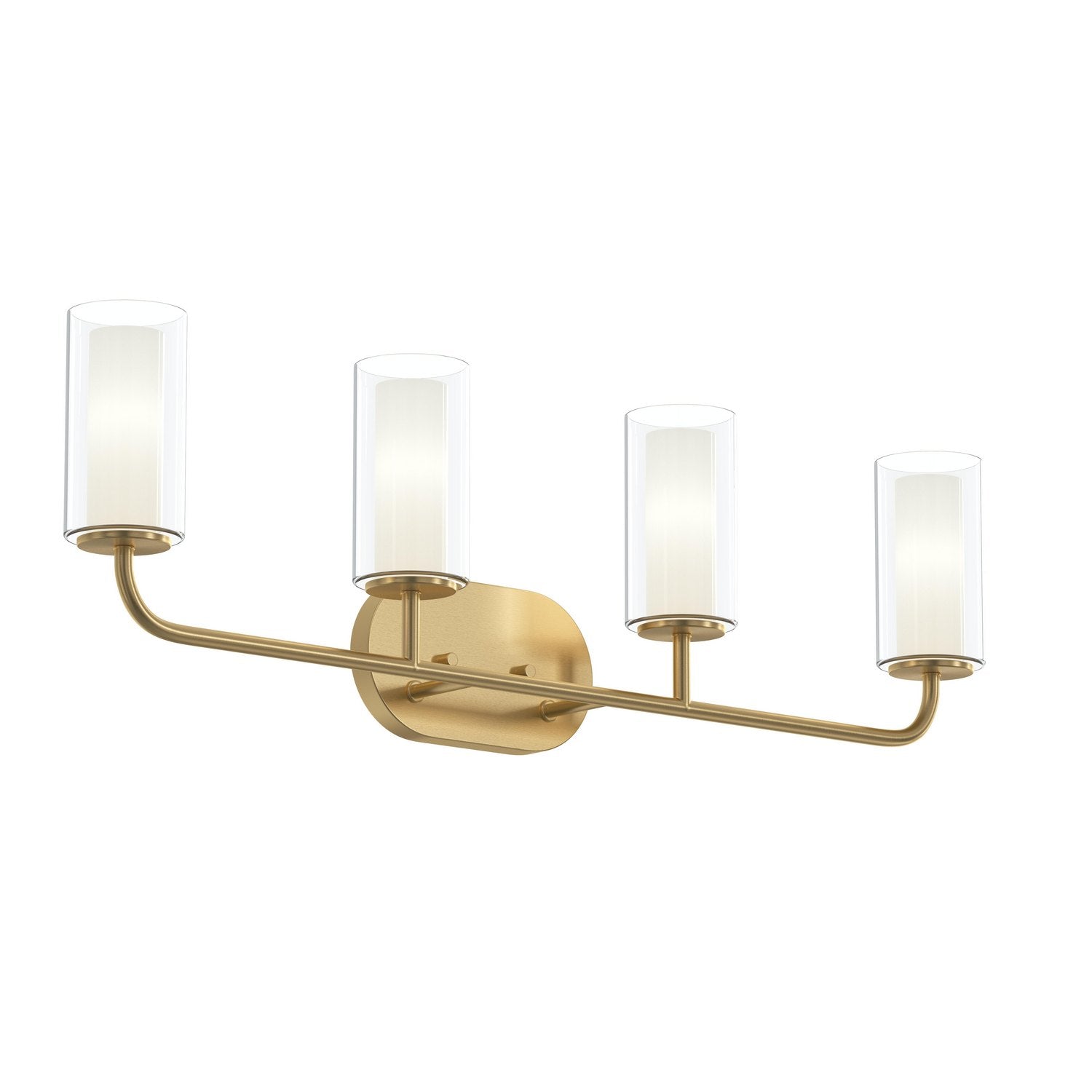 Progress Lighting - P300577-191 - Four Light Bath Vanity - Mack - Brushed Gold