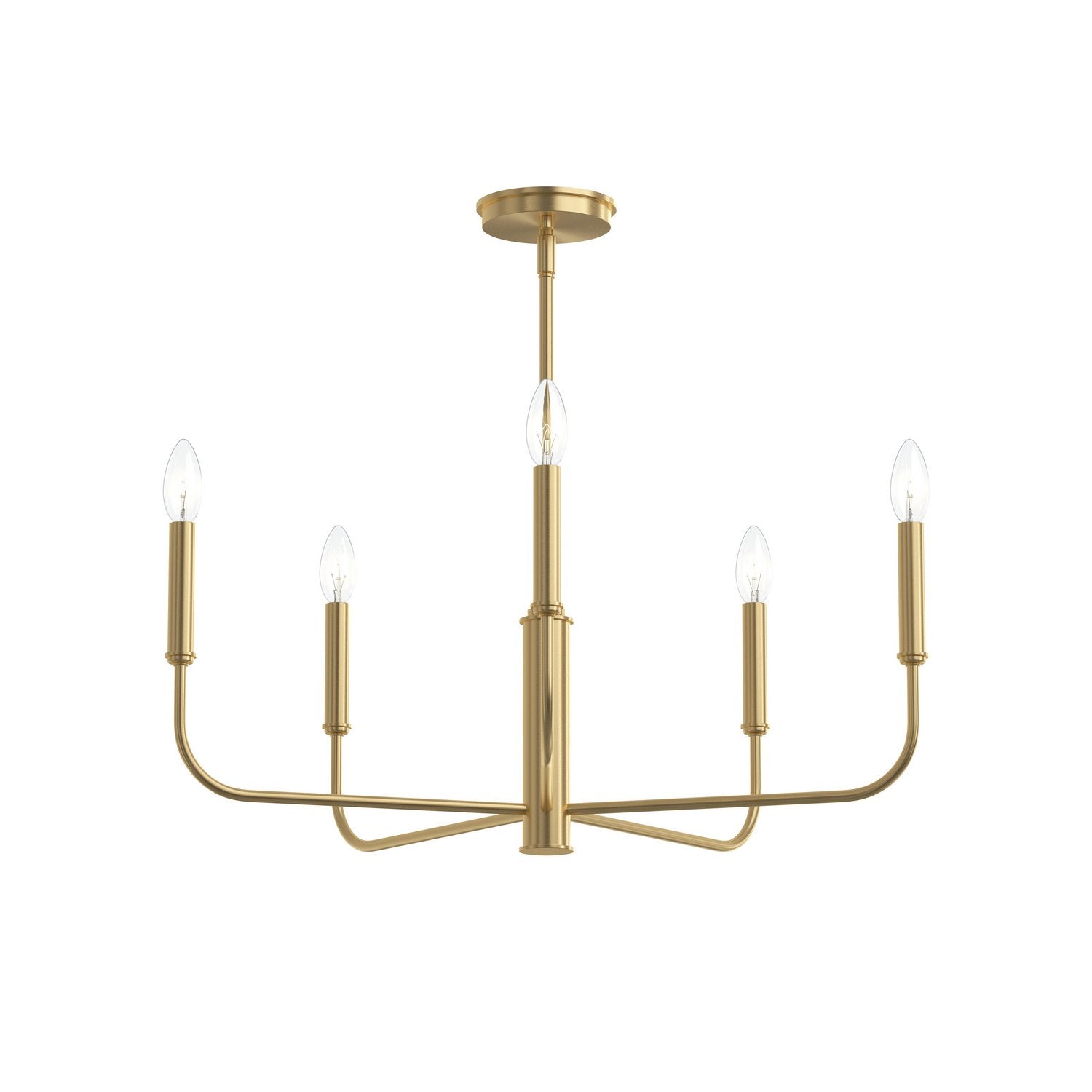 Progress Lighting - P400446-191 - Five Light Chandelier - Reines - Brushed Gold