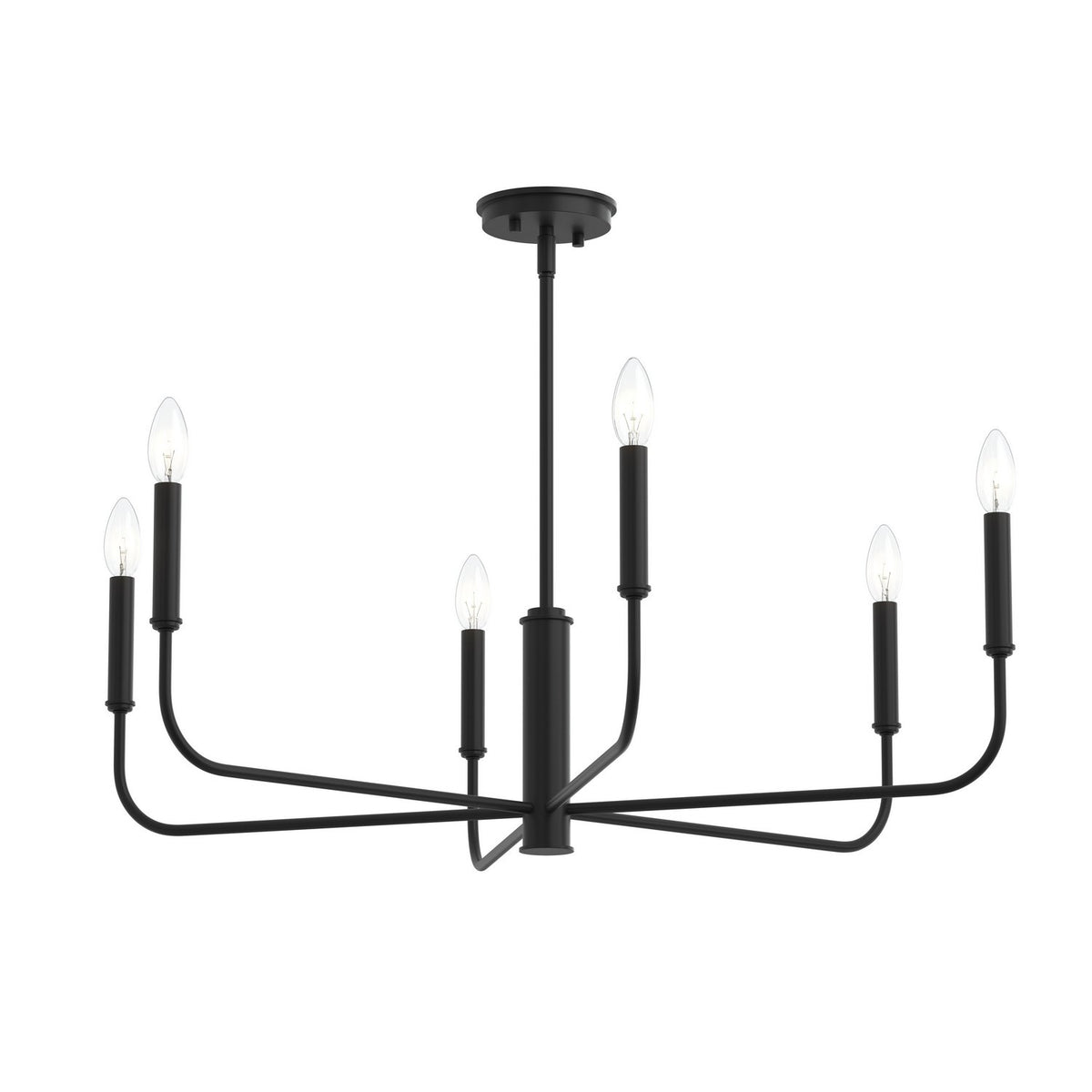 Progress Lighting - P400448-31M - Six Light Chandelier - Reines - Matte Black