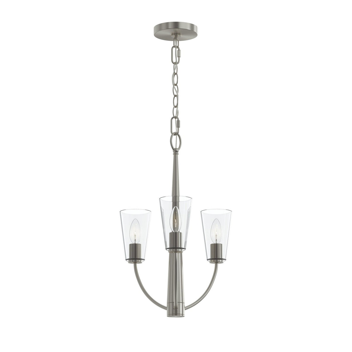 Progress Lighting - P400452-009 - Three Light Chandelier - Jheni - Brushed Nickel