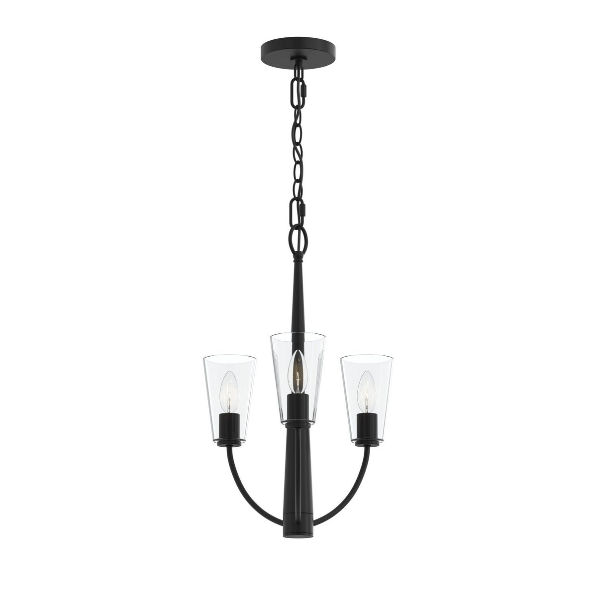 Progress Lighting - P400452-31M - Three Light Chandelier - Jheni - Matte Black