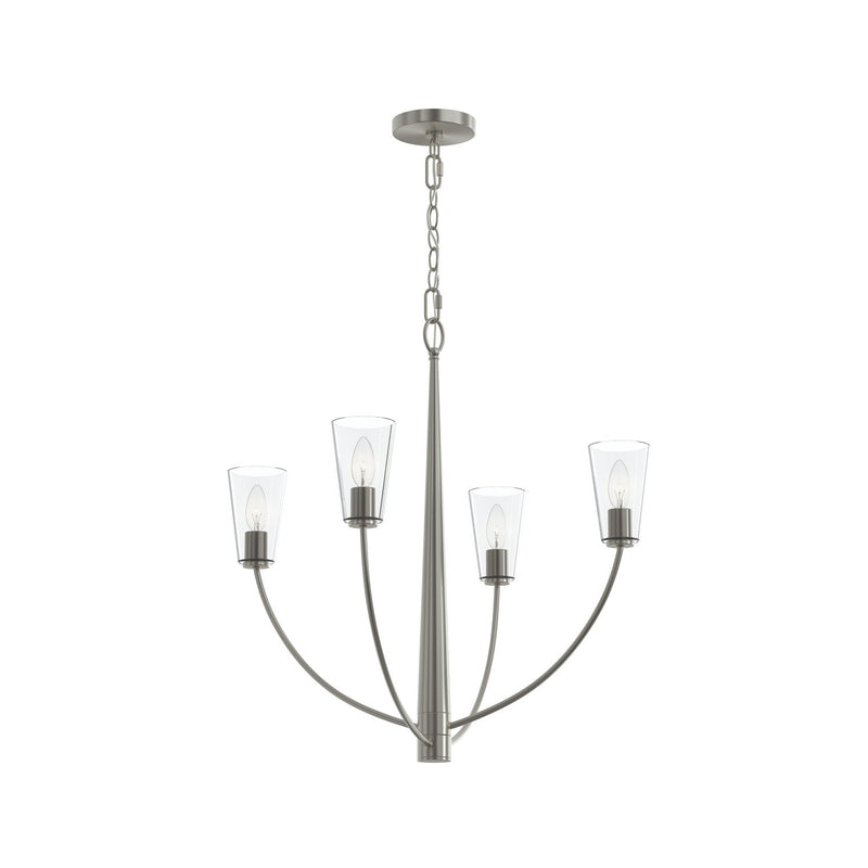Progress Lighting - P400453-009 - Four Light Chandelier - Jheni - Brushed Nickel
