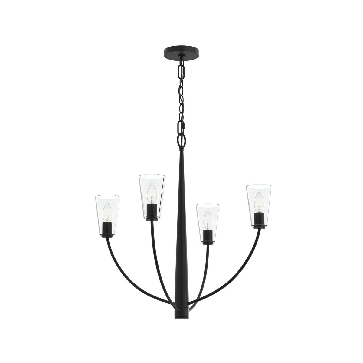 Progress Lighting - P400453-31M - Four Light Chandelier - Jheni - Matte Black