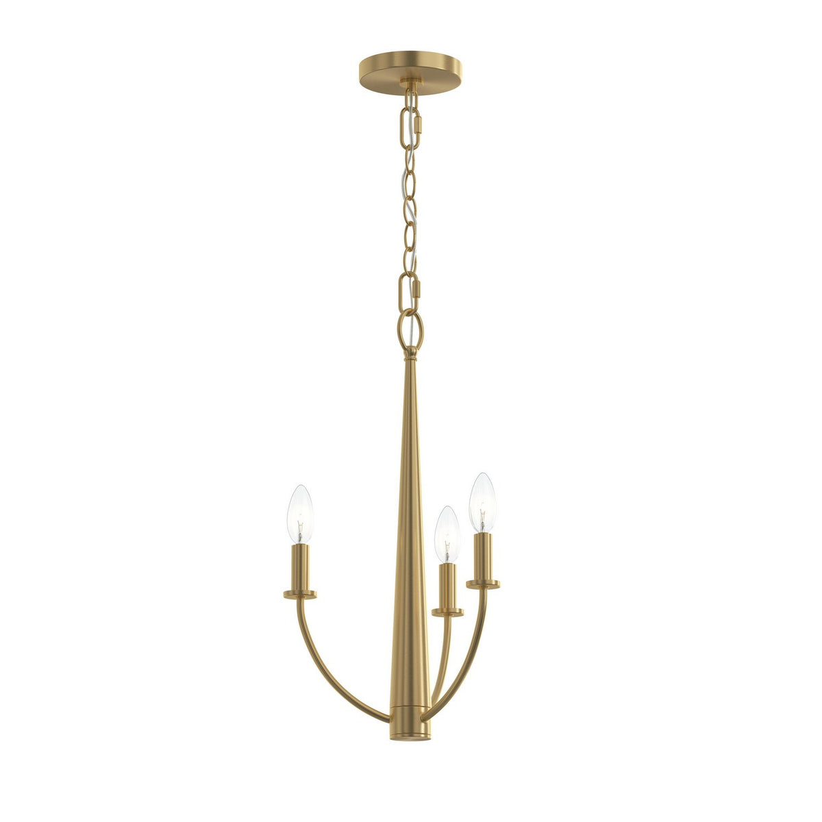 Progress Lighting - P400457-191 - Three Light Chandelier - Jheni - Brushed Gold