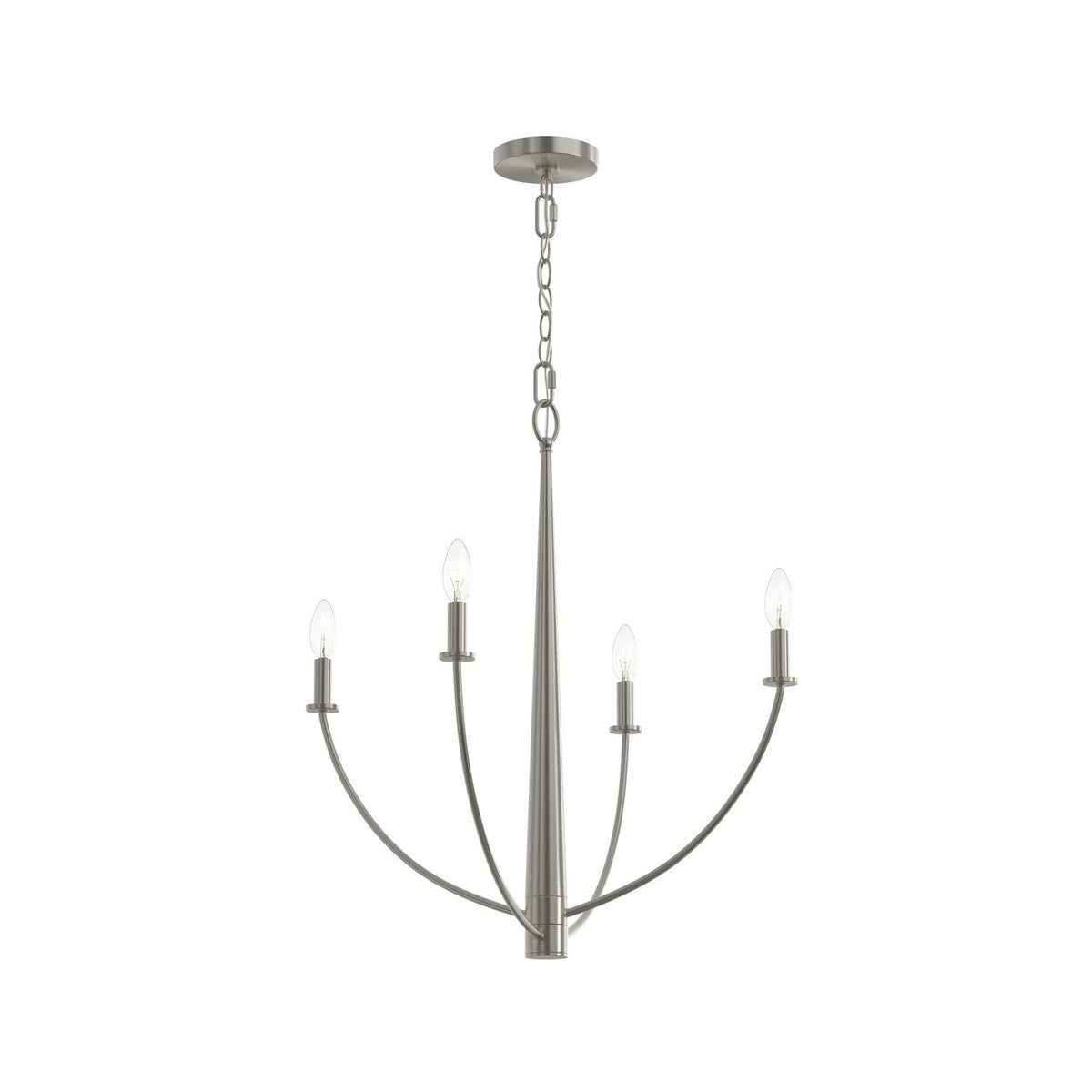 Progress Lighting - P400458-009 - Four Light Chandelier - Jheni - Brushed Nickel