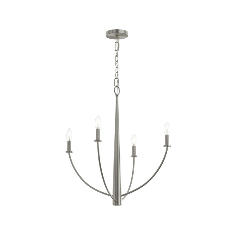 Progress Lighting - P400458-009 - Four Light Chandelier - Jheni - Brushed Nickel