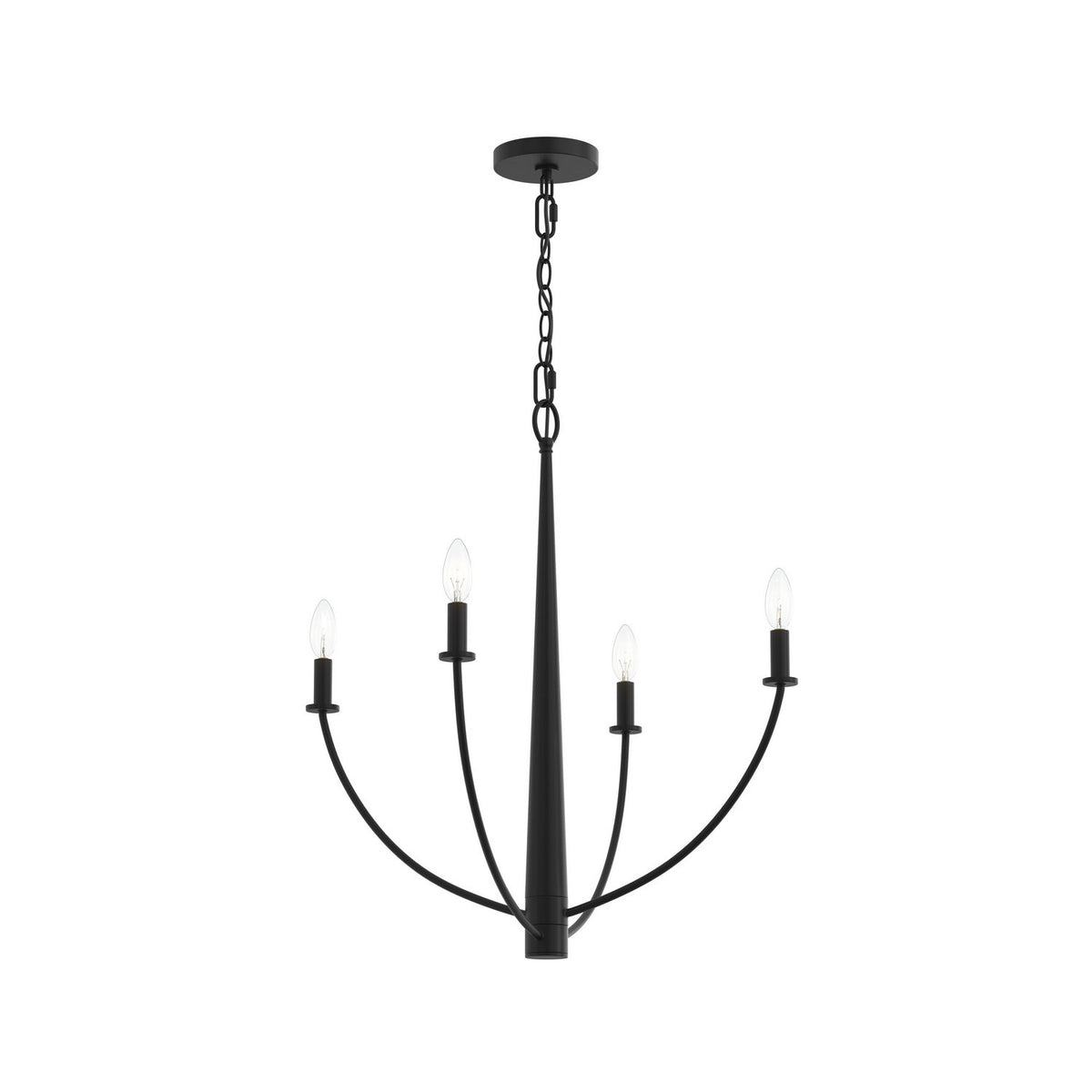 Progress Lighting - P400458-31M - Four Light Chandelier - Jheni - Matte Black