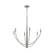 Progress Lighting - P400459-009 - Six Light Chandelier - Jheni - Brushed Nickel