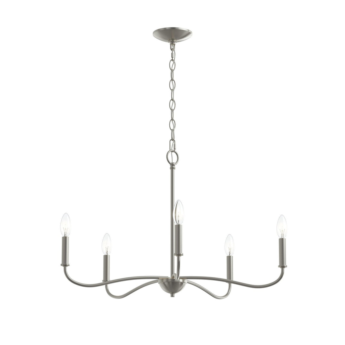 Progress Lighting - P400462-009 - Five Light Chandelier - Ilia - Brushed Nickel