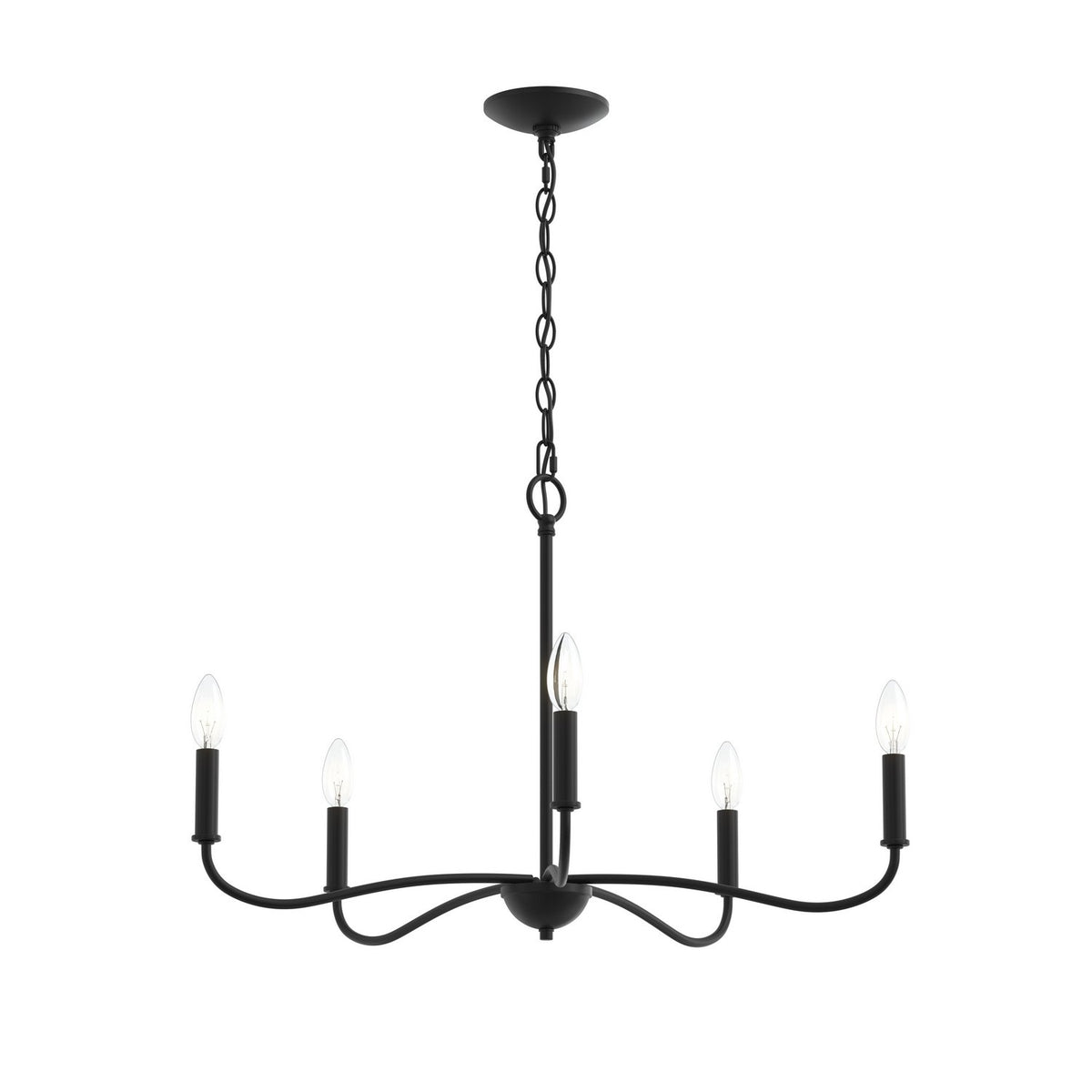 Progress Lighting - P400462-31M - Five Light Chandelier - Ilia - Matte Black