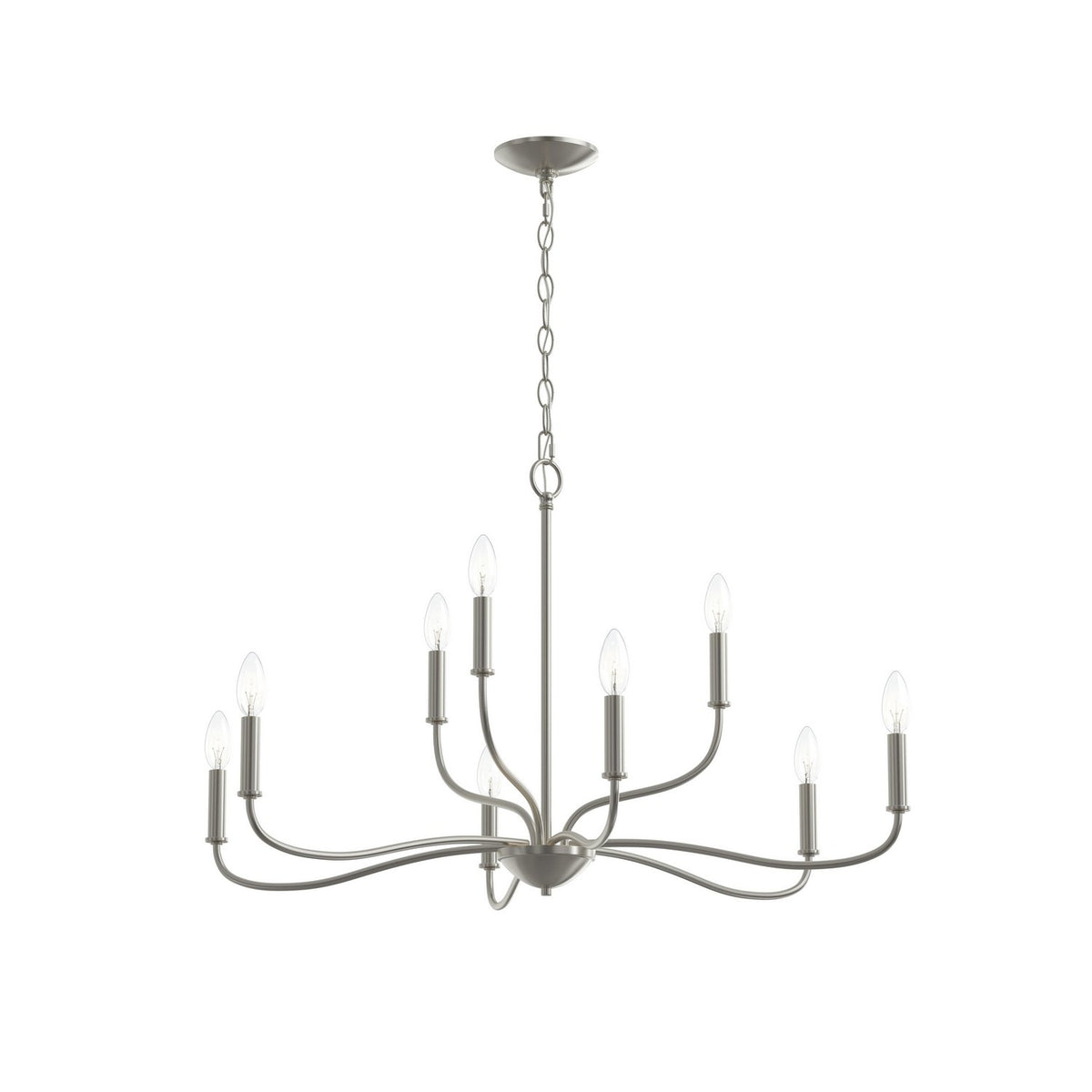Progress Lighting - P400465-009 - Nine Light Chandelier - Ilia - Brushed Nickel
