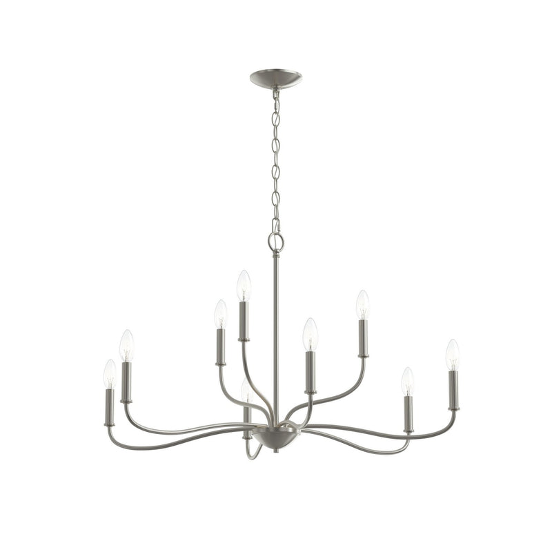 Progress Lighting - P400465-009 - Nine Light Chandelier - Ilia - Brushed Nickel