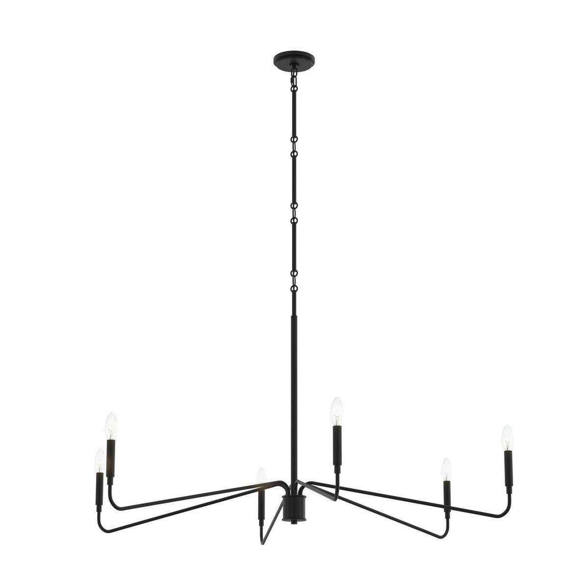 Progress Lighting - P400473-31M - Six Light Chandelier - Pilar - Matte Black