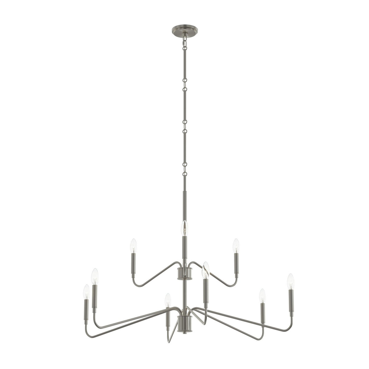 Progress Lighting - P400474-009 - Nine Light Chandelier - Pilar - Brushed Nickel