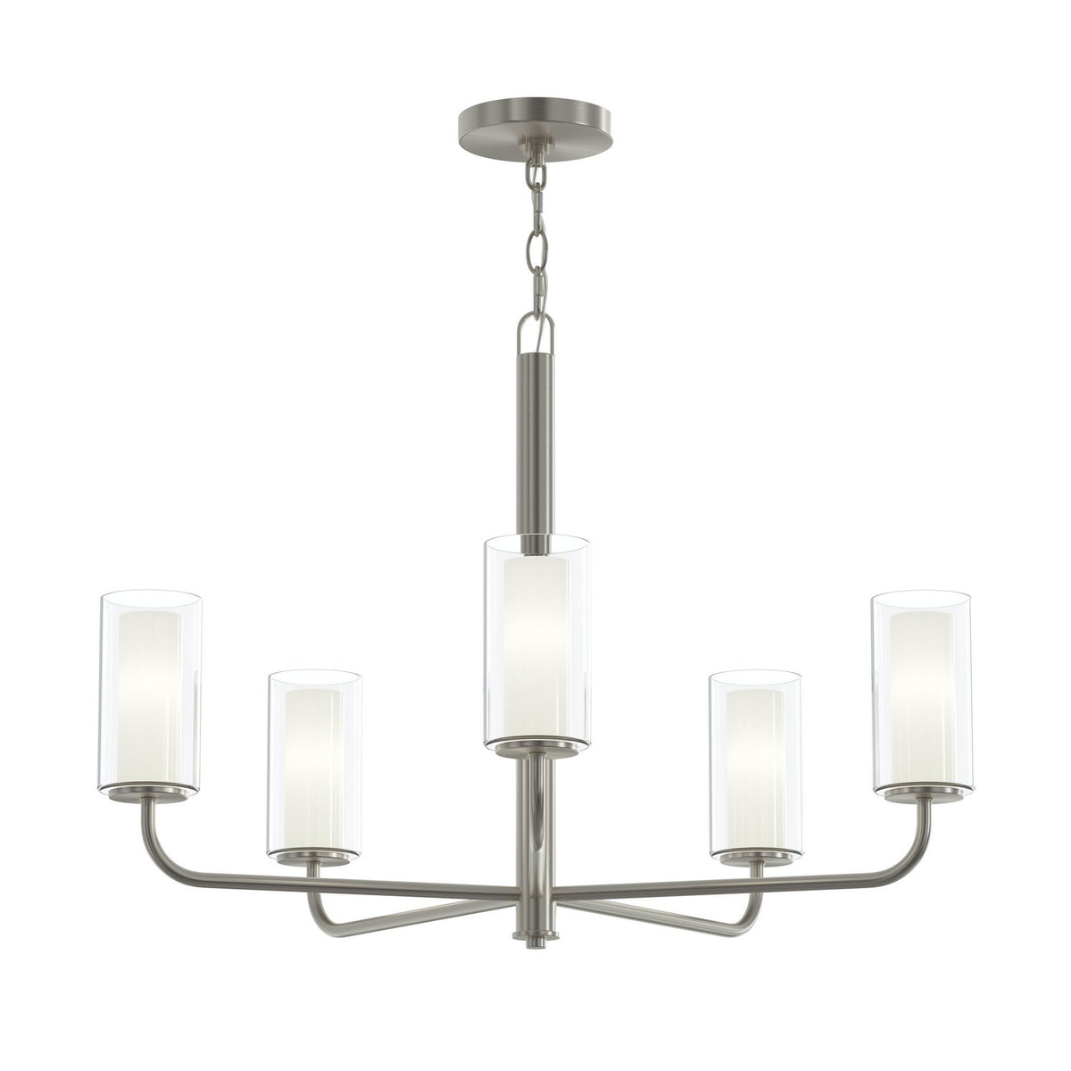 Progress Lighting - P400475-009 - Five Light Chandelier - Mack - Brushed Nickel